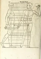 Picture 37 of 41 from Beschryvinghe van Albrecht Durer van de menschelijcke proportion : begrepen in vier onderscheyden boecken, zeer nut ende profijtelijck voor alle lief-hebbers defer konste : in't latijn ende hooghduytsch, tot Nurenbergh ghedruct, tot koste van syne nae-ghelaten weduvve, in't iaer ons Heeren 1527 : ende nu in onse Nederlandtsche sprake over-gheset, tot dienste der ghener die de konste beminnen, ende de latijnsche ofte hooghduytsche sprake niet en cerstaen (1622), leaf 260