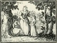 An illustration from The Bewick collector. A descriptive catalogue of the works of Thomas and John Bewick; including cuts, in various states, for books and pamphlets, private gentlemen, public companies, exhibitions, races, newspapers, shop cards, invoice heads, bar bills, coal certificates, broadsides, and other miscellaneous purposes, and wood blocks. With an appendix of portraits, autographs, works of pupils, &c. &c. The whole described from the originals contained in the largest and most perfect collection ever formed, and illustrated with a hundred and twelve cuts (1866)