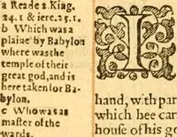 An illustration from The Bible : that is the Holy Scriptures conteined in the Old and New Testament ; translated according to the Ebrew and Greeke, and conferred with the best translations in divers languages .. (1615)
