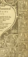 An illustration from The Bible: translated according to the Ebrew and Greeke, and conferred with the best translation in divers languages. With most profitable annotations upon all the hard places, and other things of great importance, as may appeare in the epistle the reader. And also a most profitable concordance for the ready finding out of anything in the same conteined (1611)
