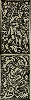 Picture 128 of 179 from Biblia pauperum, conteynynge thirty and eight wodecuttes illustrating the liif, parablis, and miraclis offe oure blessid Lord & Saviour Jhesus Crist, with the proper descrypciouns therof extracted fro the originall texte offe Iohn Wiclif.. (1885), leaf 121