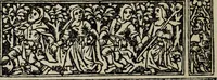 Picture 139 of 179 from Biblia pauperum, conteynynge thirty and eight wodecuttes illustrating the liif, parablis, and miraclis offe oure blessid Lord & Saviour Jhesus Crist, with the proper descrypciouns therof extracted fro the originall texte offe Iohn Wiclif.. (1885), leaf 129