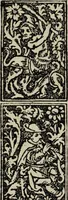 Picture 147 of 179 from Biblia pauperum, conteynynge thirty and eight wodecuttes illustrating the liif, parablis, and miraclis offe oure blessid Lord & Saviour Jhesus Crist, with the proper descrypciouns therof extracted fro the originall texte offe Iohn Wiclif.. (1885), leaf 137