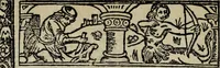 Picture 161 of 179 from Biblia pauperum, conteynynge thirty and eight wodecuttes illustrating the liif, parablis, and miraclis offe oure blessid Lord & Saviour Jhesus Crist, with the proper descrypciouns therof extracted fro the originall texte offe Iohn Wiclif.. (1885), leaf 153