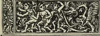 Picture 14 of 179 from Biblia pauperum, conteynynge thirty and eight wodecuttes illustrating the liif, parablis, and miraclis offe oure blessid Lord & Saviour Jhesus Crist, with the proper descrypciouns therof extracted fro the originall texte offe Iohn Wiclif.. (1885), leaf 20