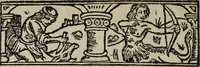 Picture 29 of 179 from Biblia pauperum, conteynynge thirty and eight wodecuttes illustrating the liif, parablis, and miraclis offe oure blessid Lord & Saviour Jhesus Crist, with the proper descrypciouns therof extracted fro the originall texte offe Iohn Wiclif.. (1885), leaf 33