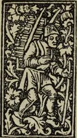 Picture 45 of 179 from Biblia pauperum, conteynynge thirty and eight wodecuttes illustrating the liif, parablis, and miraclis offe oure blessid Lord & Saviour Jhesus Crist, with the proper descrypciouns therof extracted fro the originall texte offe Iohn Wiclif.. (1885), leaf 49