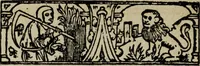 Picture 65 of 179 from Biblia pauperum, conteynynge thirty and eight wodecuttes illustrating the liif, parablis, and miraclis offe oure blessid Lord & Saviour Jhesus Crist, with the proper descrypciouns therof extracted fro the originall texte offe Iohn Wiclif.. (1885), leaf 65
