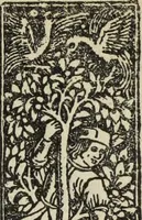 Picture 83 of 179 from Biblia pauperum, conteynynge thirty and eight wodecuttes illustrating the liif, parablis, and miraclis offe oure blessid Lord & Saviour Jhesus Crist, with the proper descrypciouns therof extracted fro the originall texte offe Iohn Wiclif.. (1885), leaf 84