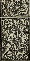 Picture 96 of 179 from Biblia pauperum, conteynynge thirty and eight wodecuttes illustrating the liif, parablis, and miraclis offe oure blessid Lord & Saviour Jhesus Crist, with the proper descrypciouns therof extracted fro the originall texte offe Iohn Wiclif.. (1885), leaf 93