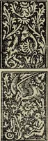 Picture 100 of 179 from Biblia pauperum, conteynynge thirty and eight wodecuttes illustrating the liif, parablis, and miraclis offe oure blessid Lord & Saviour Jhesus Crist, with the proper descrypciouns therof extracted fro the originall texte offe Iohn Wiclif.. (1885), leaf 97