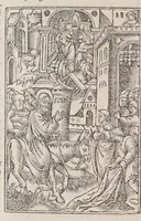 An illustration from Biblia pictvris illvstrata : breves in eadem annotationes, ex doctiss. interpretationibus, & Hebraeorum commentariis : interpretatio nominum Hebraicorum : index epistolarum & euangeliorum totius anni. (1540)