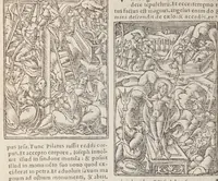 An illustration from Biblia pictvris illvstrata : breves in eadem annotationes, ex doctiss. interpretationibus, & Hebraeorum commentariis : interpretatio nominum Hebraicorum : index epistolarum & euangeliorum totius anni. (1540)