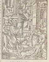An illustration from Biblia pictvris illvstrata : breves in eadem annotationes, ex doctiss. interpretationibus, & Hebraeorum commentariis : interpretatio nominum Hebraicorum : index epistolarum & euangeliorum totius anni. (1540)
