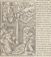 Picture 54 of 68 from Biblia pictvris illvstrata : breves in eadem annotationes, ex doctiss. interpretationibus, & Hebraeorum commentariis : interpretatio nominum Hebraicorum : index epistolarum & euangeliorum totius anni. (1540), leaf 1047