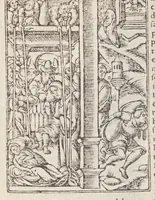 An illustration from Biblia pictvris illvstrata : breves in eadem annotationes, ex doctiss. interpretationibus, & Hebraeorum commentariis : interpretatio nominum Hebraicorum : index epistolarum & euangeliorum totius anni. (1540)