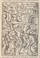 An illustration from Biblia pictvris illvstrata : breves in eadem annotationes, ex doctiss. interpretationibus, & Hebraeorum commentariis : interpretatio nominum Hebraicorum : index epistolarum & euangeliorum totius anni. (1540)