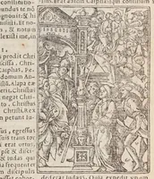 An illustration from Biblia pictvris illvstrata : breves in eadem annotationes, ex doctiss. interpretationibus, & Hebraeorum commentariis : interpretatio nominum Hebraicorum : index epistolarum & euangeliorum totius anni. (1540)