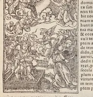 An illustration from Biblia pictvris illvstrata : breves in eadem annotationes, ex doctiss. interpretationibus, & Hebraeorum commentariis : interpretatio nominum Hebraicorum : index epistolarum & euangeliorum totius anni. (1540)