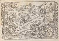 An illustration from Biblia pictvris illvstrata : breves in eadem annotationes, ex doctiss. interpretationibus, & Hebraeorum commentariis : interpretatio nominum Hebraicorum : index epistolarum & euangeliorum totius anni. (1540)