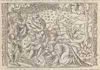 An illustration from Biblia pictvris illvstrata : breves in eadem annotationes, ex doctiss. interpretationibus, & Hebraeorum commentariis : interpretatio nominum Hebraicorum : index epistolarum & euangeliorum totius anni. (1540)