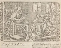 An illustration from Biblia pictvris illvstrata : breves in eadem annotationes, ex doctiss. interpretationibus, & Hebraeorum commentariis : interpretatio nominum Hebraicorum : index epistolarum & euangeliorum totius anni. (1540)