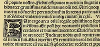 An illustration from Biblia sacra utriusq[ue] Testme[n]ti: : dilige[n]ter recognita [et] emendata, no[n] paucis locis: quae corrupta era[n]t:+ collatio[n]e hebraico[rum] voluminu[m] restitutis. Item in fronte libri ex Athanasio fragmentum de libris utriusq[ue] Testamenti (1523)