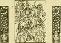 An illustration from Bibliografía de la lengua valenciana : o sea catálogo razonado por orden alfabético de autores de los libros, folletos, obras dramáticas, periódicos, coloquios, coplas, chistes, discursos, romances, alocuciones, cantares, gozes, etc., que escritos en lengua valenciana y bilingüe, han visto la luz pública desde el establecimiento de la imprenta en España hasta nuestros días (1915)