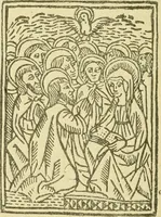 An illustration from Bibliografía de la lengua valenciana : o sea catálogo razonado por orden alfabético de autores de los libros, folletos, obras dramáticas, periódicos, coloquios, coplas, chistes, discursos, romances, alocuciones, cantares, gozes, etc., que escritos en lengua valenciana y bilingüe, han visto la luz pública desde el establecimiento de la imprenta en España hasta nuestros días (1915)