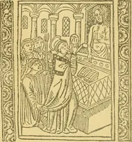 An illustration from Bibliografía de la lengua valenciana : o sea catálogo razonado por orden alfabético de autores de los libros, folletos, obras dramáticas, periódicos, coloquios, coplas, chistes, discursos, romances, alocuciones, cantares, gozes, etc., que escritos en lengua valenciana y bilingüe, han visto la luz pública desde el establecimiento de la imprenta en España hasta nuestros días (1915)