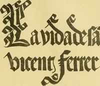 An illustration from Bibliografía de la lengua valenciana : o sea catálogo razonado por orden alfabético de autores de los libros, folletos, obras dramáticas, periódicos, coloquios, coplas, chistes, discursos, romances, alocuciones, cantares, gozes, etc., que escritos en lengua valenciana y bilingüe, han visto la luz pública desde el establecimiento de la imprenta en España hasta nuestros días (1915)