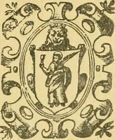 An illustration from Bibliografía de la lengua valenciana : o sea catálogo razonado por orden alfabético de autores de los libros, folletos, obras dramáticas, periódicos, coloquios, coplas, chistes, discursos, romances, alocuciones, cantares, gozes, etc., que escritos en lengua valenciana y bilingüe, han visto la luz pública desde el establecimiento de la imprenta en España hasta nuestros días (1915)