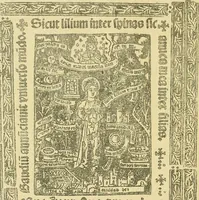 An illustration from Bibliografía de la lengua valenciana : o sea catálogo razonado por orden alfabético de autores de los libros, folletos, obras dramáticas, periódicos, coloquios, coplas, chistes, discursos, romances, alocuciones, cantares, gozes, etc., que escritos en lengua valenciana y bilingüe, han visto la luz pública desde el establecimiento de la imprenta en España hasta nuestros días (1915)