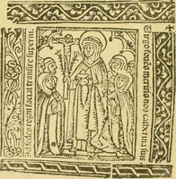 An illustration from Bibliografía de la lengua valenciana : o sea catálogo razonado por orden alfabético de autores de los libros, folletos, obras dramáticas, periódicos, coloquios, coplas, chistes, discursos, romances, alocuciones, cantares, gozes, etc., que escritos en lengua valenciana y bilingüe, han visto la luz pública desde el establecimiento de la imprenta en España hasta nuestros días (1915)