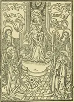 An illustration from Bibliografía de la lengua valenciana : o sea catálogo razonado por orden alfabético de autores de los libros, folletos, obras dramáticas, periódicos, coloquios, coplas, chistes, discursos, romances, alocuciones, cantares, gozes, etc., que escritos en lengua valenciana y bilingüe, han visto la luz pública desde el establecimiento de la imprenta en España hasta nuestros días (1915)