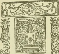 An illustration from Bibliografía de la lengua valenciana : o sea catálogo razonado por orden alfabético de autores de los libros, folletos, obras dramáticas, periódicos, coloquios, coplas, chistes, discursos, romances, alocuciones, cantares, gozes, etc., que escritos en lengua valenciana y bilingüe, han visto la luz pública desde el establecimiento de la imprenta en España hasta nuestros días (1915)