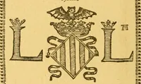 An illustration from Bibliografía de la lengua valenciana : o sea catálogo razonado por orden alfabético de autores de los libros, folletos, obras dramáticas, periódicos, coloquios, coplas, chistes, discursos, romances, alocuciones, cantares, gozes, etc., que escritos en lengua valenciana y bilingüe, han visto la luz pública desde el establecimiento de la imprenta en España hasta nuestros días (1915)