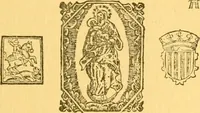 An illustration from Bibliografía de la lengua valenciana : o sea catálogo razonado por orden alfabético de autores de los libros, folletos, obras dramáticas, periódicos, coloquios, coplas, chistes, discursos, romances, alocuciones, cantares, gozes, etc., que escritos en lengua valenciana y bilingüe, han visto la luz pública desde el establecimiento de la imprenta en España hasta nuestros días (1915)