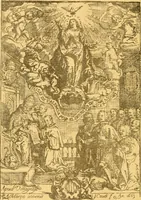 An illustration from Bibliografía de la lengua valenciana : o sea catálogo razonado por orden alfabético de autores de los libros, folletos, obras dramáticas, periódicos, coloquios, coplas, chistes, discursos, romances, alocuciones, cantares, gozes, etc., que escritos en lengua valenciana y bilingüe, han visto la luz pública desde el establecimiento de la imprenta en España hasta nuestros días (1915)