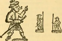 An illustration from Bibliografía de la lengua valenciana : o sea catálogo razonado por orden alfabético de autores de los libros, folletos, obras dramáticas, periódicos, coloquios, coplas, chistes, discursos, romances, alocuciones, cantares, gozes, etc., que escritos en lengua valenciana y bilingüe, han visto la luz pública desde el establecimiento de la imprenta en España hasta nuestros días (1915)
