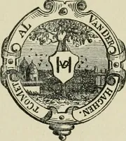 An illustration from Bibliographie gantoise. Recherches sur la vie et les travaux des imprimeurs de Gand (1483-1850) (1858)