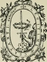 An illustration from Bibliographie gantoise. Recherches sur la vie et les travaux des imprimeurs de Gand (1483-1850) (1858)