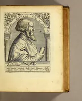 An illustration from Bibliotheca, chalcographica illustrium virtute atque eruditione in tota Europa, clarissimorum virorum theologorum, jurisconsultorum, medicorum, historicorum, geographorum, politicorum, philosophorum, poetarum, musicorum, aliorumque. (1650)