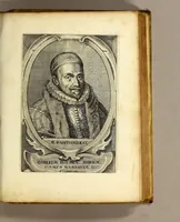 An illustration from Bibliotheca, chalcographica illustrium virtute atque eruditione in tota Europa, clarissimorum virorum theologorum, jurisconsultorum, medicorum, historicorum, geographorum, politicorum, philosophorum, poetarum, musicorum, aliorumque. (1650)