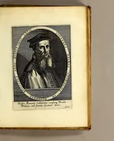 An illustration from Bibliotheca, chalcographica illustrium virtute atque eruditione in tota Europa, clarissimorum virorum theologorum, jurisconsultorum, medicorum, historicorum, geographorum, politicorum, philosophorum, poetarum, musicorum, aliorumque. (1650)