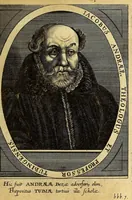 An illustration from Bibliotheca, chalcographica illustrium virtute atque eruditione in tota Europa, clarissimorum virorum theologorum, jurisconsultorum, medicorum, historicorum, geographorum, politicorum, philosophorum, poetarum, musicorum, aliorumque. (1650)