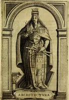 An illustration from Bibliothecae Alexandrinae icones symbolicae P.D. Christofori Giardae cler. reg. S. Pauli elogiis illustratae (1628)