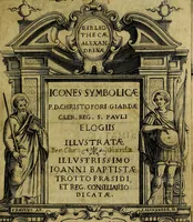 An illustration from Bibliothecae Alexandrinae icones symbolicae P.D. Christofori Giardae cler. reg. S. Pauli elogiis illustratae (1628)