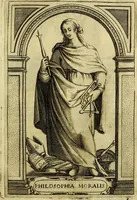 An illustration from Bibliothecae Alexandrinae icones symbolicae P.D. Christofori Giardae cler. reg. S. Pauli elogiis illustratae (1628)