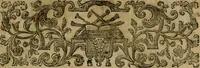 An illustration from Bibliothecae Bridgesianae catalogus, or, A catalogue of the entire library of John Bridges, late of Lincolns-Inn, Esq. : consisting of above 4000 books and manuscripts in all languages and faculties, particularly in classics and history, and especially the history and antiquities of Great-Britain and Ireland, which will begin to be sold by auction on Monday the seventh day of February 1725/6, at his chambers in Lincolns-Inn, no. 6 (1726)